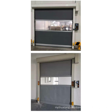 Anti-static fast rolling shutter door